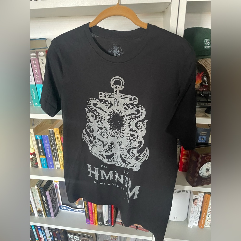 Very first original Hi My Name Is Mark T-shirt/Octopus Anchor Black T-shirt